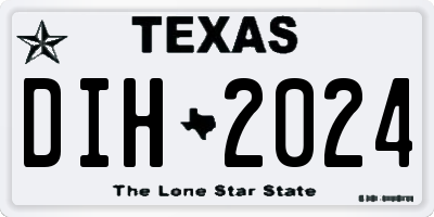TX license plate DIH2024