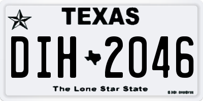 TX license plate DIH2046