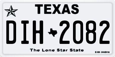 TX license plate DIH2082