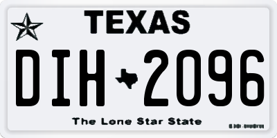 TX license plate DIH2096