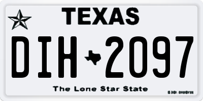 TX license plate DIH2097