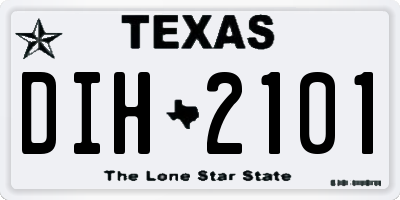 TX license plate DIH2101