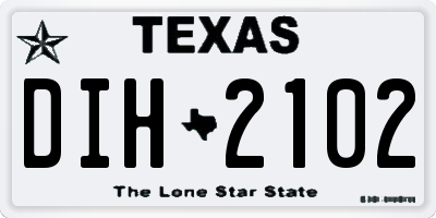 TX license plate DIH2102