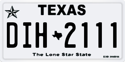 TX license plate DIH2111