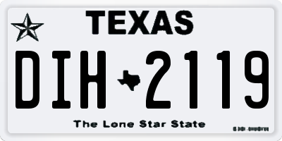 TX license plate DIH2119