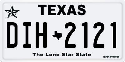 TX license plate DIH2121