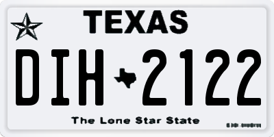 TX license plate DIH2122