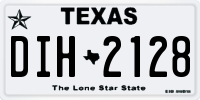 TX license plate DIH2128