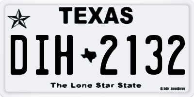 TX license plate DIH2132
