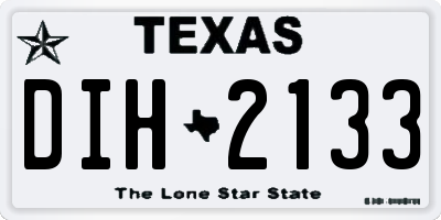 TX license plate DIH2133