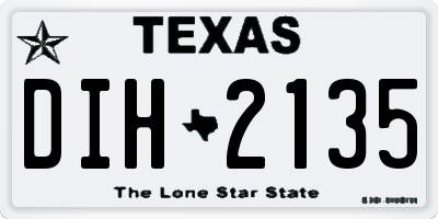 TX license plate DIH2135