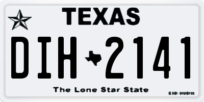 TX license plate DIH2141