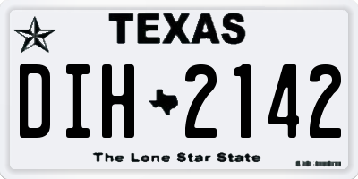 TX license plate DIH2142