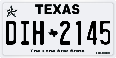TX license plate DIH2145