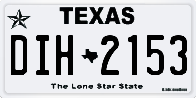 TX license plate DIH2153