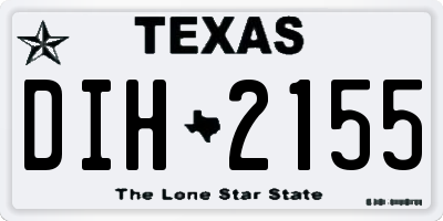 TX license plate DIH2155