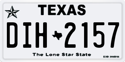 TX license plate DIH2157