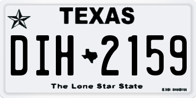 TX license plate DIH2159