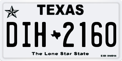 TX license plate DIH2160