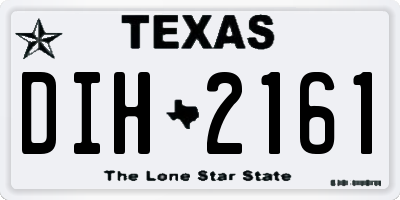 TX license plate DIH2161
