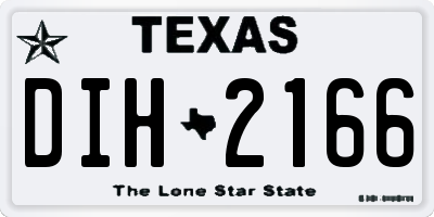 TX license plate DIH2166