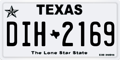 TX license plate DIH2169