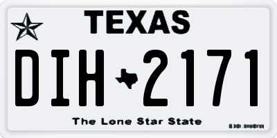 TX license plate DIH2171