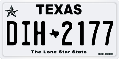 TX license plate DIH2177