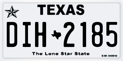 TX license plate DIH2185