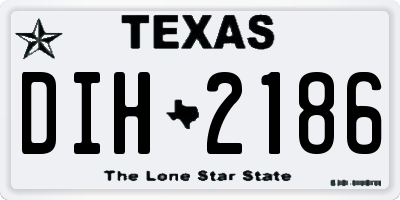TX license plate DIH2186