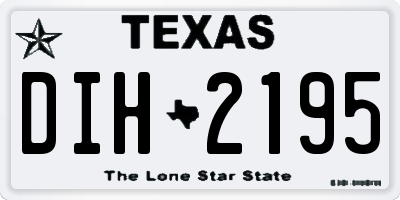 TX license plate DIH2195