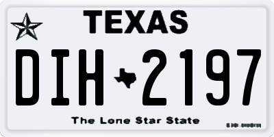 TX license plate DIH2197