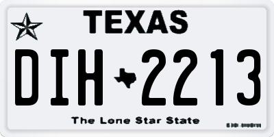 TX license plate DIH2213