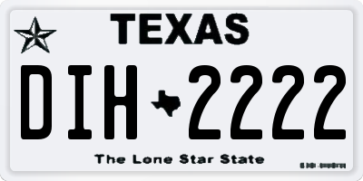 TX license plate DIH2222