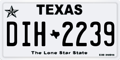 TX license plate DIH2239
