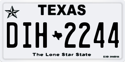 TX license plate DIH2244