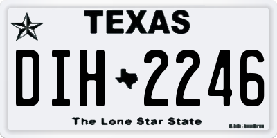 TX license plate DIH2246