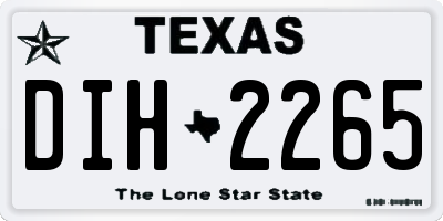 TX license plate DIH2265