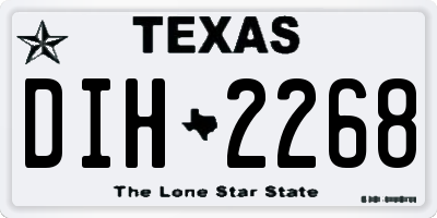 TX license plate DIH2268
