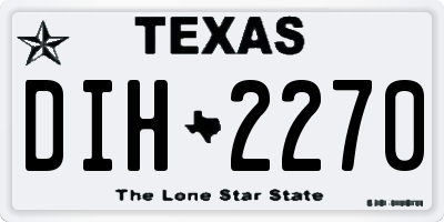 TX license plate DIH2270