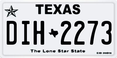 TX license plate DIH2273