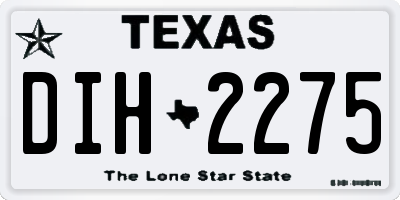 TX license plate DIH2275