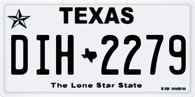 TX license plate DIH2279