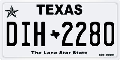 TX license plate DIH2280