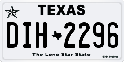 TX license plate DIH2296