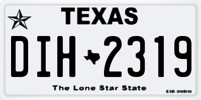 TX license plate DIH2319