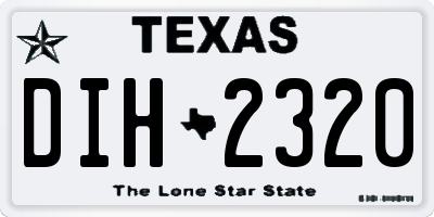 TX license plate DIH2320