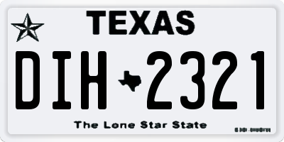 TX license plate DIH2321