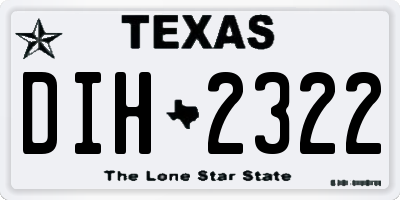 TX license plate DIH2322