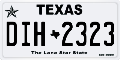 TX license plate DIH2323